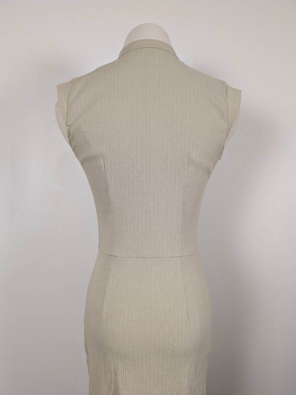 90s Le Chateau Fitted Midi Dress Size XS Stretchy Ribbed Semi-Formal - Picture 11 of 14